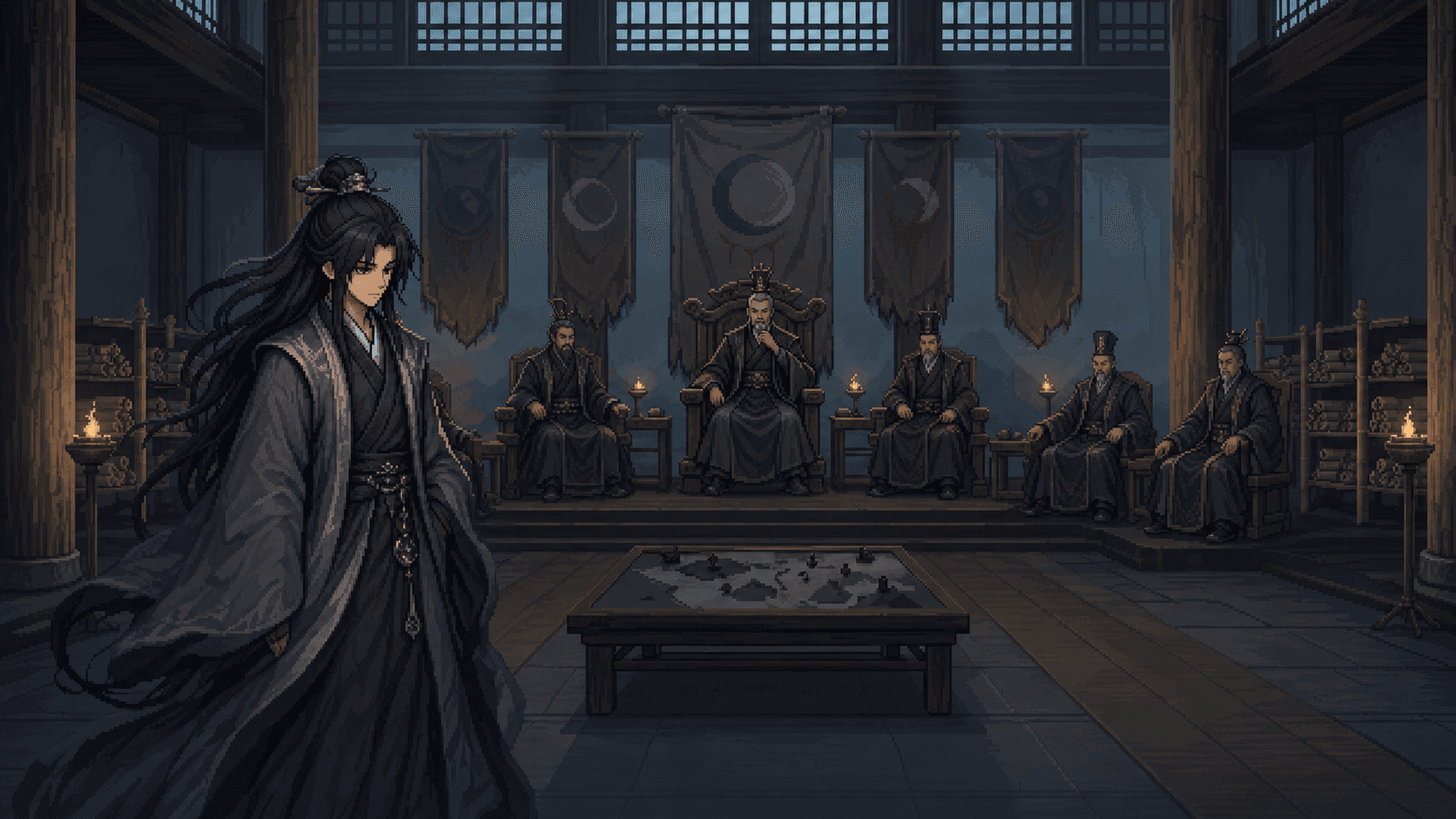 Fang Yuan stands before the council as five operatives are committed to the enemy supply line.